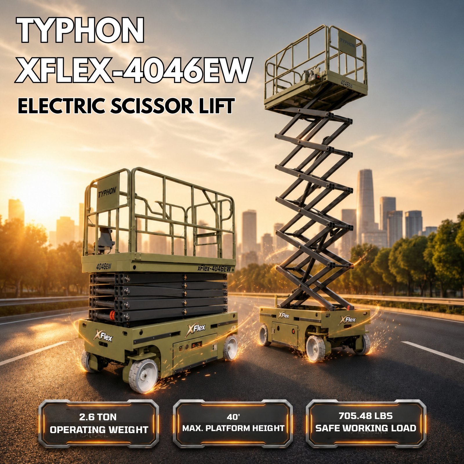 Electric Wheel Scissor Lift