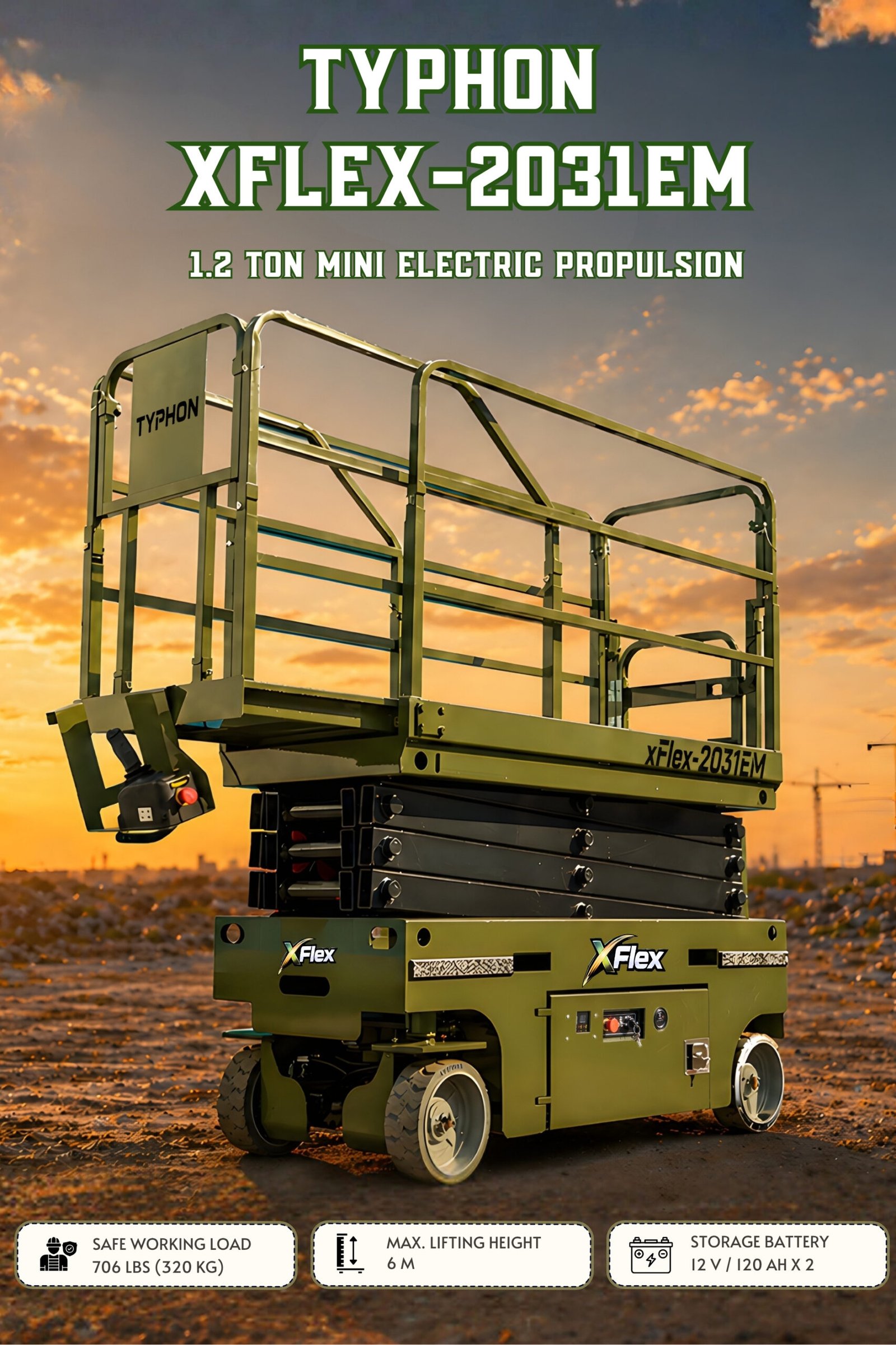 TYPHON XFlex electric scissor lift platform