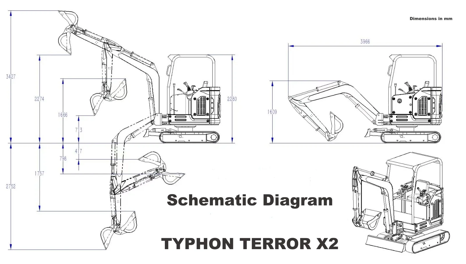 TYPHON TERROR X2 2.7 Ton Excavator - Image 5