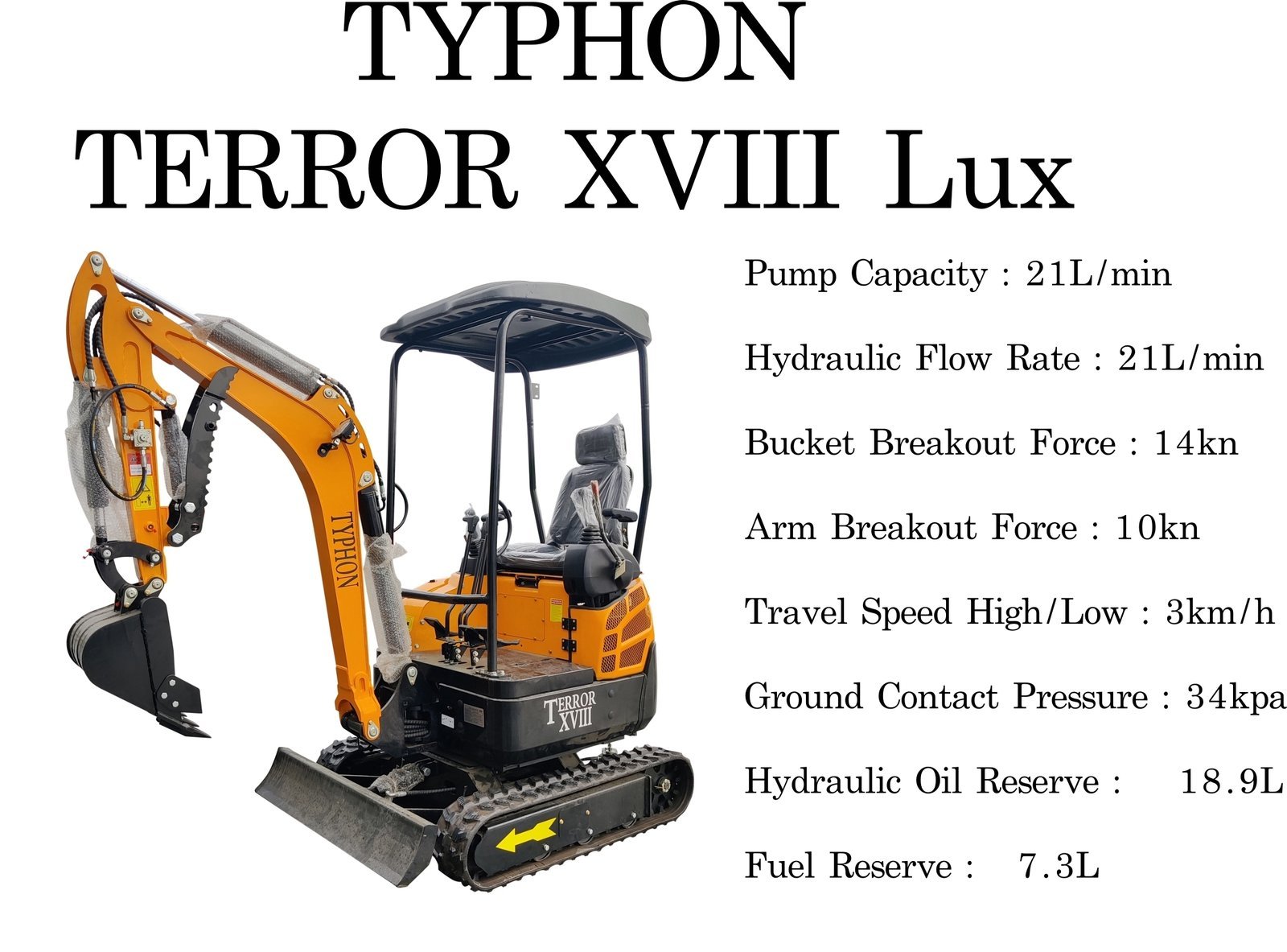 TYPHON TERROR XVIII 4000 lb Excavator - Image 4