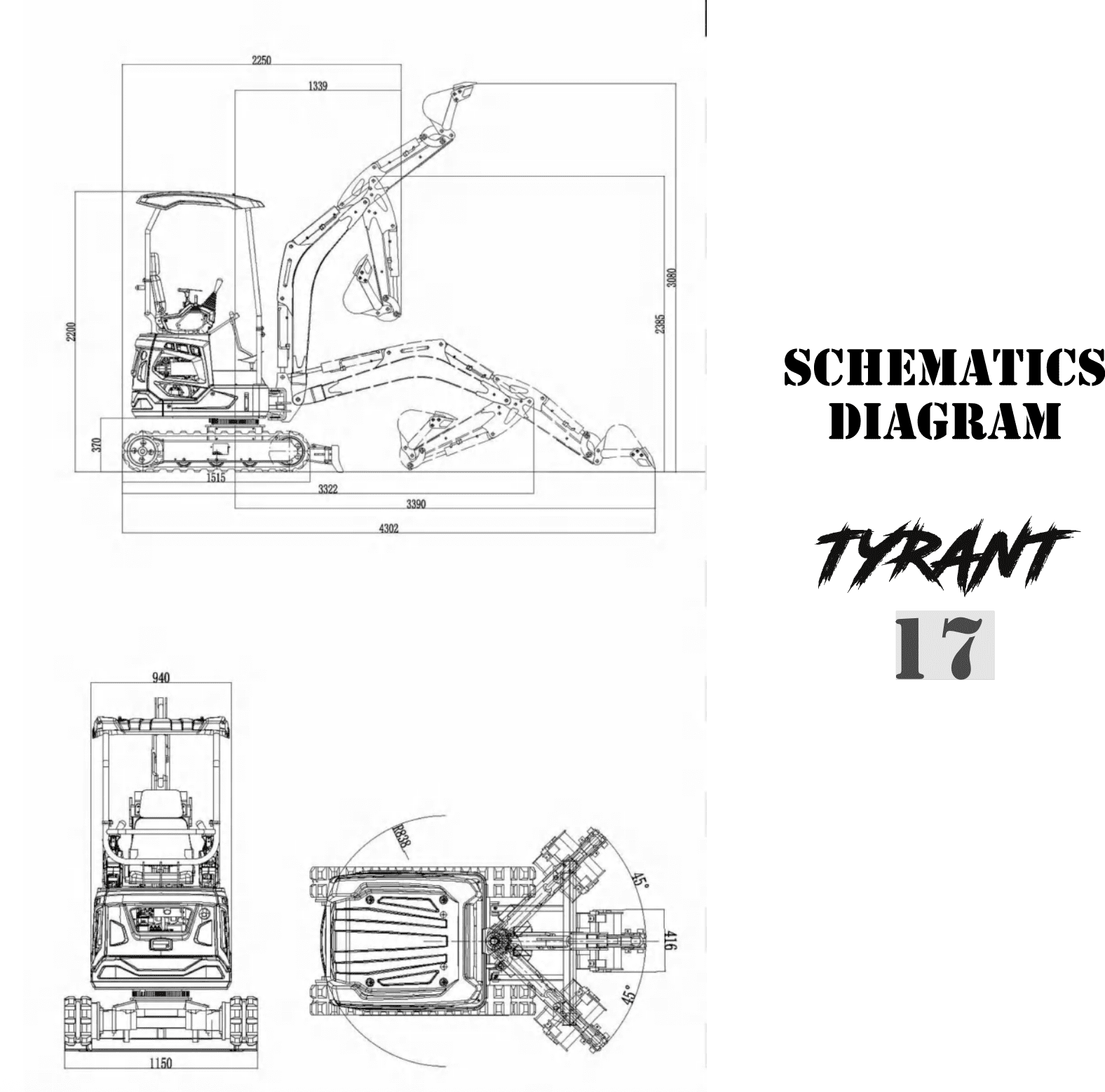 TYRANT 17 Kubota Mini Excavator Kit - Image 4