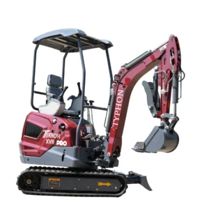 TYPHON TERROR XVII PRO 3800 lbs Mini Excavator Kubota Diesel, Hydraulic Thumb, Dozer Blade & Boom Swing