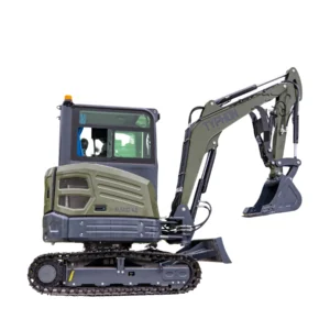 TYPHON KUVUO 4.0 four ton cabin mini excavator w Kubota D1703 Diesel engine Metal Tracks, Boom Swing, AC Heater, Hydraulic Control