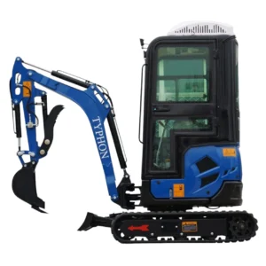2025 4,000 lb TYPHON TERROR XVII Cabin Mini Excavator Rubber Track with Kubota D902 Diesel Engine USA