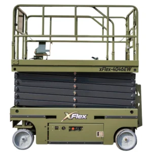 TYPHON xFlex-4046EW Electric Wheel Scissor Lift 2.6 Ton operating weight and 40ft platform height with 705lbs Load Capacity
