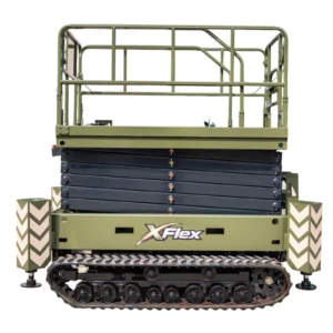 TYPHON xFlex-4068ET Electric Rubber Track Scissor Lift 3.2 Ton with 5.4HP Hydraulic Pump Motor Drive and Hydraulic Lifting Cylinder, 40 ft Max Lifting Height