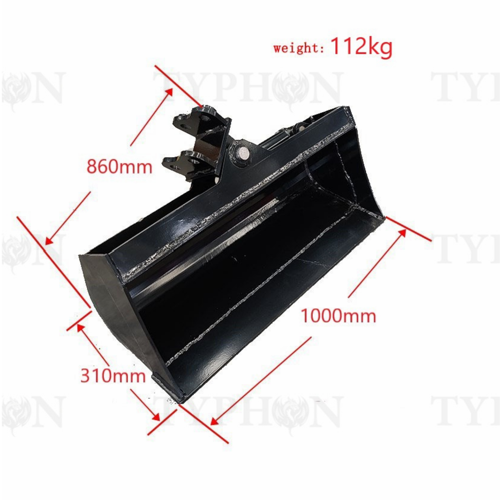 Excavator Attachment 39.4-Inch Heavy-Duty Hydraulic Tilting Bucket for TERROR X2 PRO - Image 3