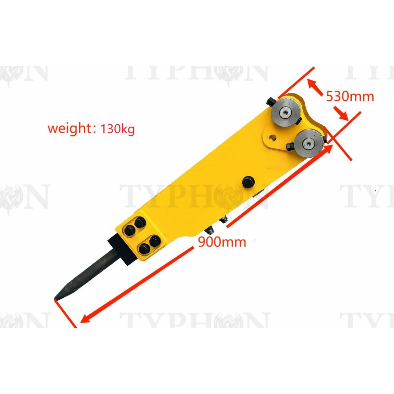 2.5 ton Mini Excavator Attachment Hydraulic Hammer Top Type Rock Breaker Generic TERROR X2 PRO - Image 2