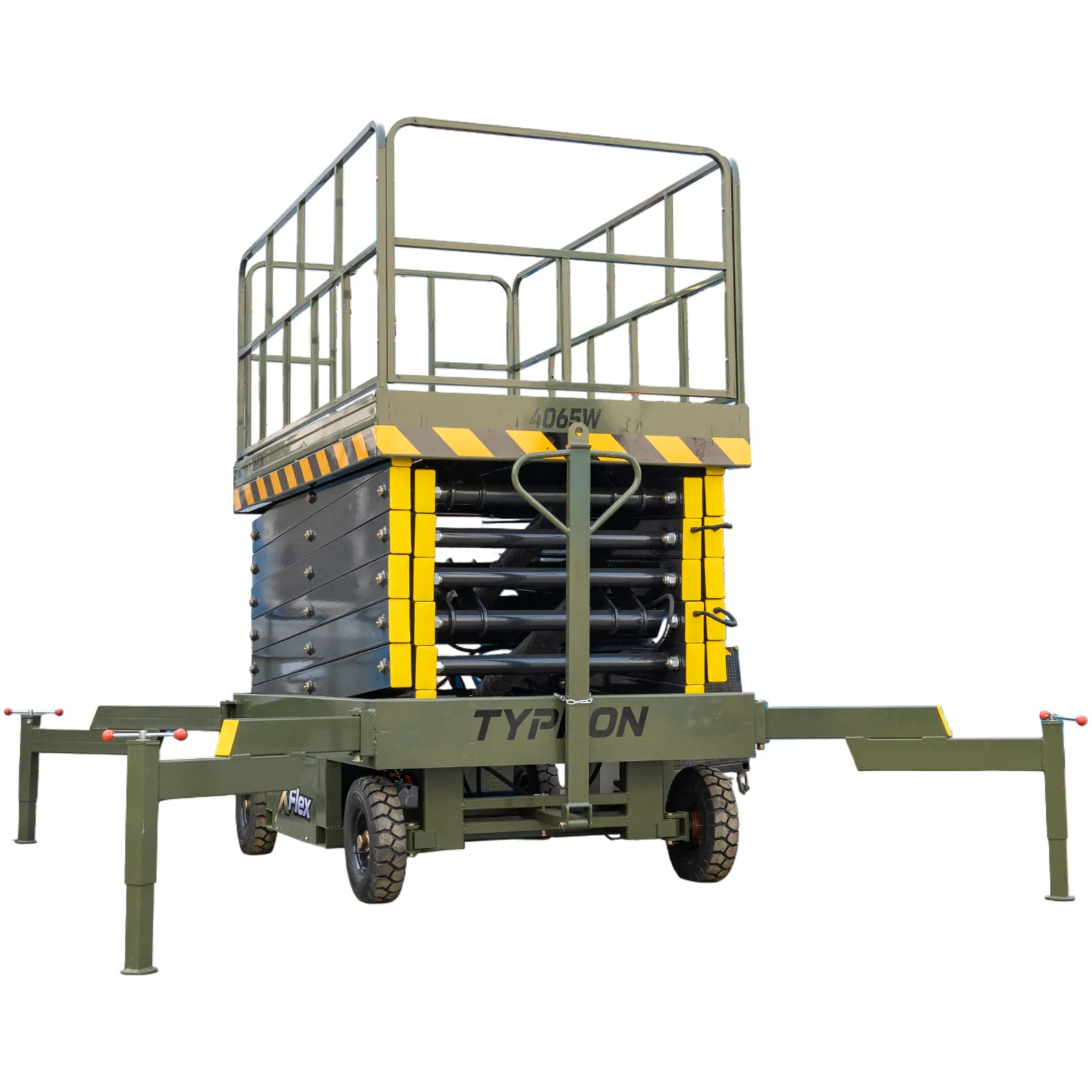 TYPHON xFlex-4065W Walk-Behind Scissor Lift 2.7 Ton with Assisted Walking, Manual outriggers of 40 ft lifting Height & 110V Electric - Image 3