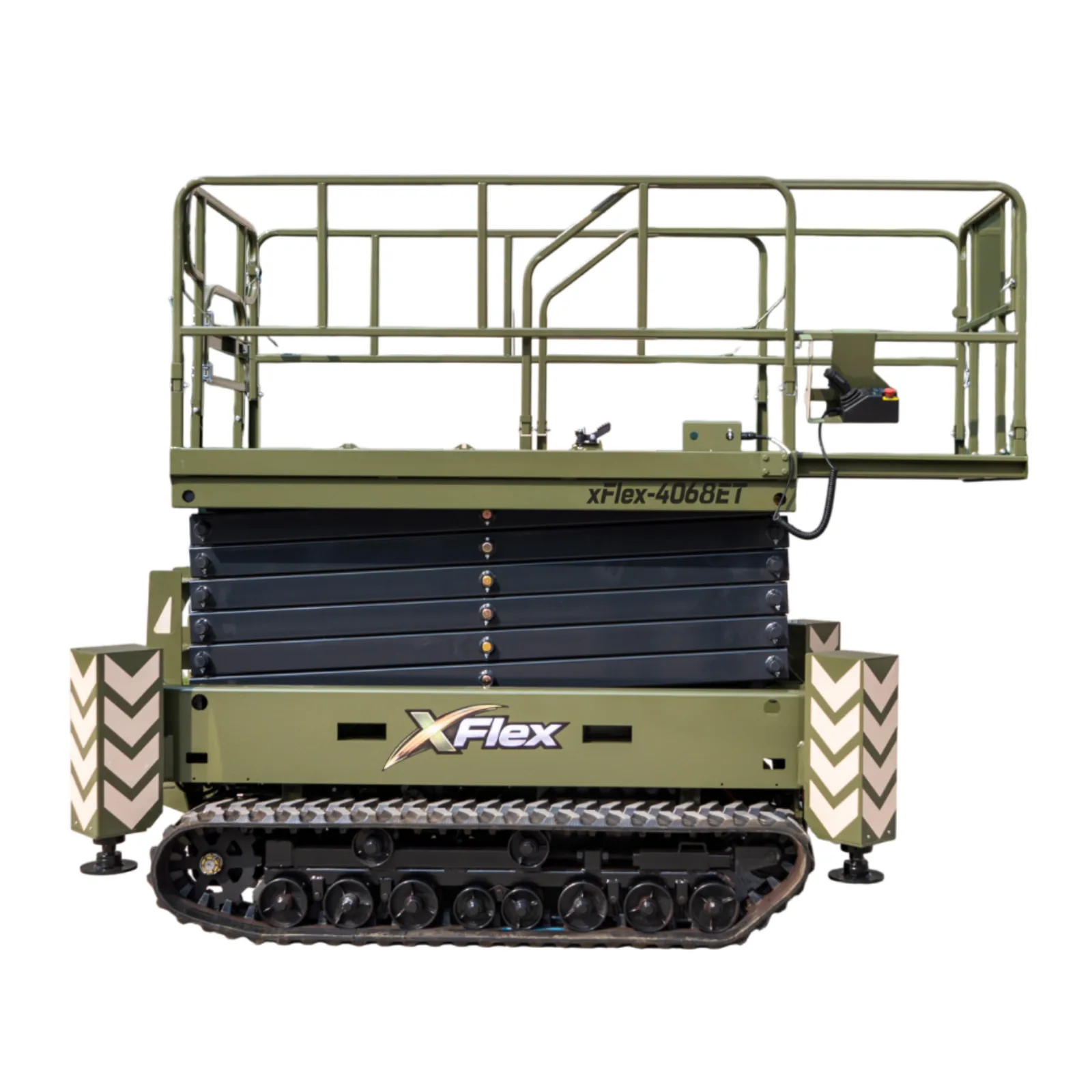 TYPHON xFlex-4068ET Electric Rubber Track Scissor Lift 3.2 Ton with 5.4HP Hydraulic Pump Motor Drive and Hydraulic Lifting Cylinder, 40 ft Max Lifting Height - Image 3