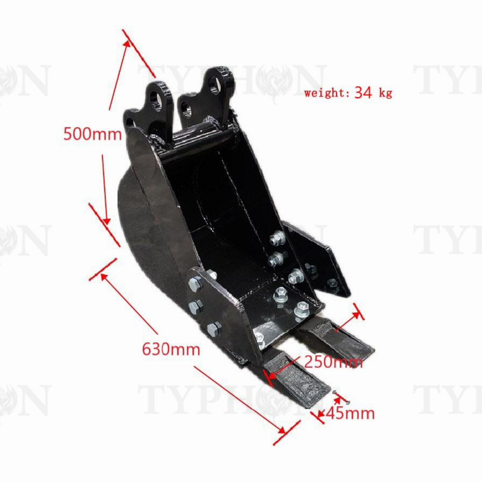 2–3.5 Ton Excavator Attachment 9.8-Inch Narrow Trenching Bucket for TERROR X2 PRO - Image 4