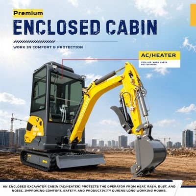 TYPHON TERROR XVII PRO Prestige Edition Mini Excavator 4000LB Kubota D902 Diesel, Enclosed Cab with AC/Heat, Hydraulic Thumb - Image 11