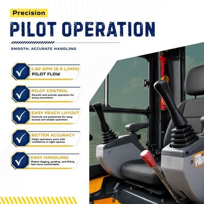 TYPHON TERROR XVII PRO Prestige Edition Mini Excavator 4000LB Kubota D902 Diesel, Enclosed Cab with AC/Heat, Hydraulic Thumb - Image 7