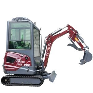 TYPHON TERROR XVII PRO Prestige Edition 4000 lb Enclosed Mini Excavator with Kubota Power & Advanced Hydraulics