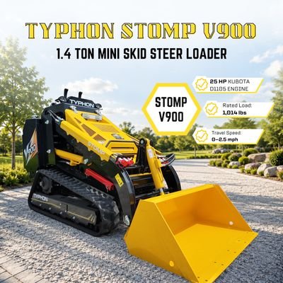 Brand New TYPHON STOMP V900 1.4-Ton Compact Track Loader with 25HP Kubota Diesel Engine 1,102 lb Max Load - Image 10