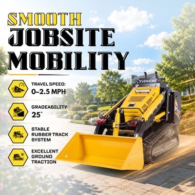 Brand New TYPHON STOMP V900 1.4-Ton Compact Track Loader with 25HP Kubota Diesel Engine 1,102 lb Max Load - Image 6
