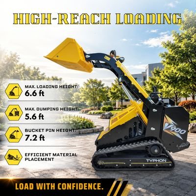 Brand New TYPHON STOMP V900 1.4-Ton Compact Track Loader with 25HP Kubota Diesel Engine 1,102 lb Max Load - Image 7