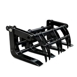 TYPHON Skoop Heavy-Duty Wheel Loader Log Grapple 295 lbs Robust Log & Brush Handler with 6+4 Tine Grip