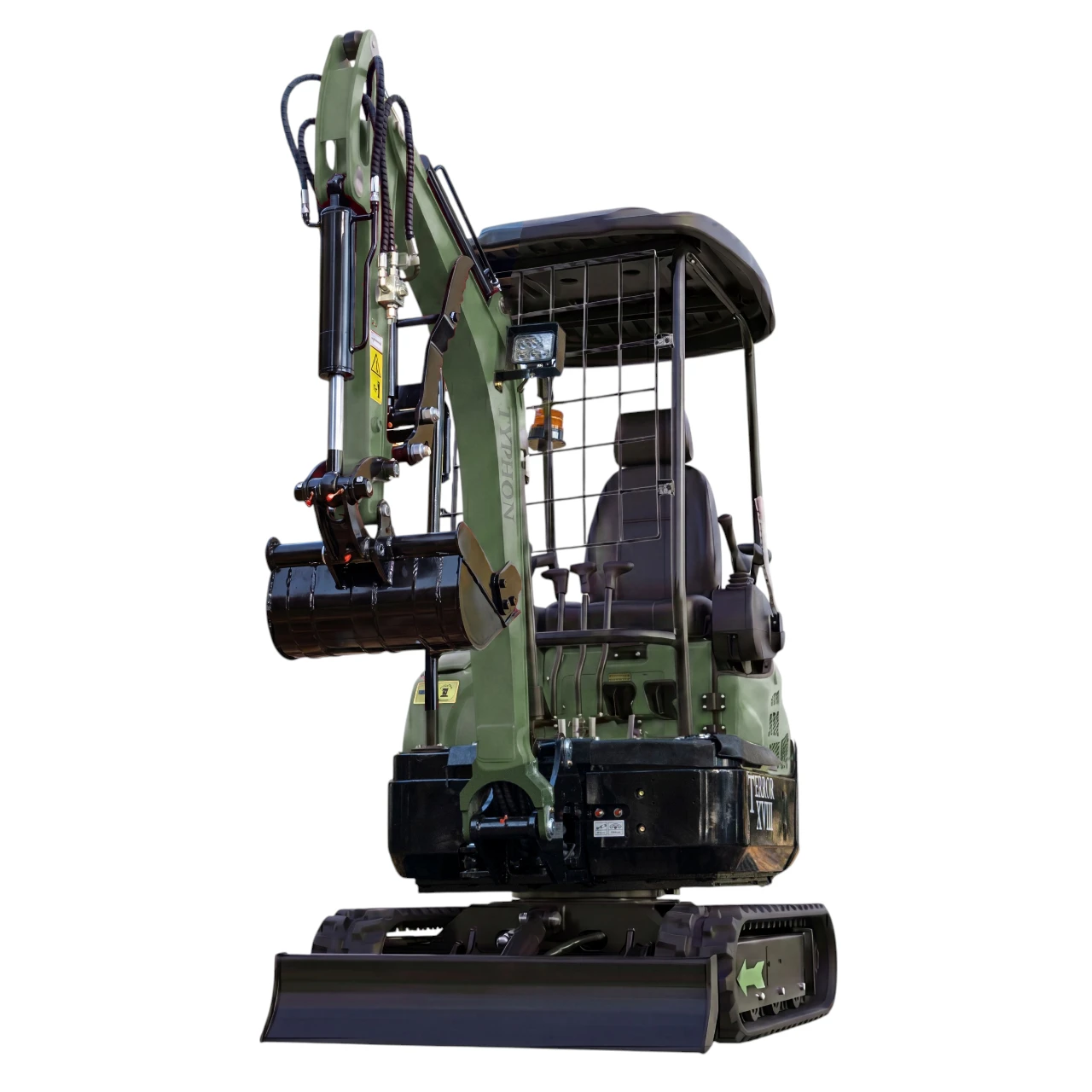 2025 4,000 lb TYPHON TERROR XVIII Mini Excavator Rubber Track with Kubota Diesel Engine USA - Image 3
