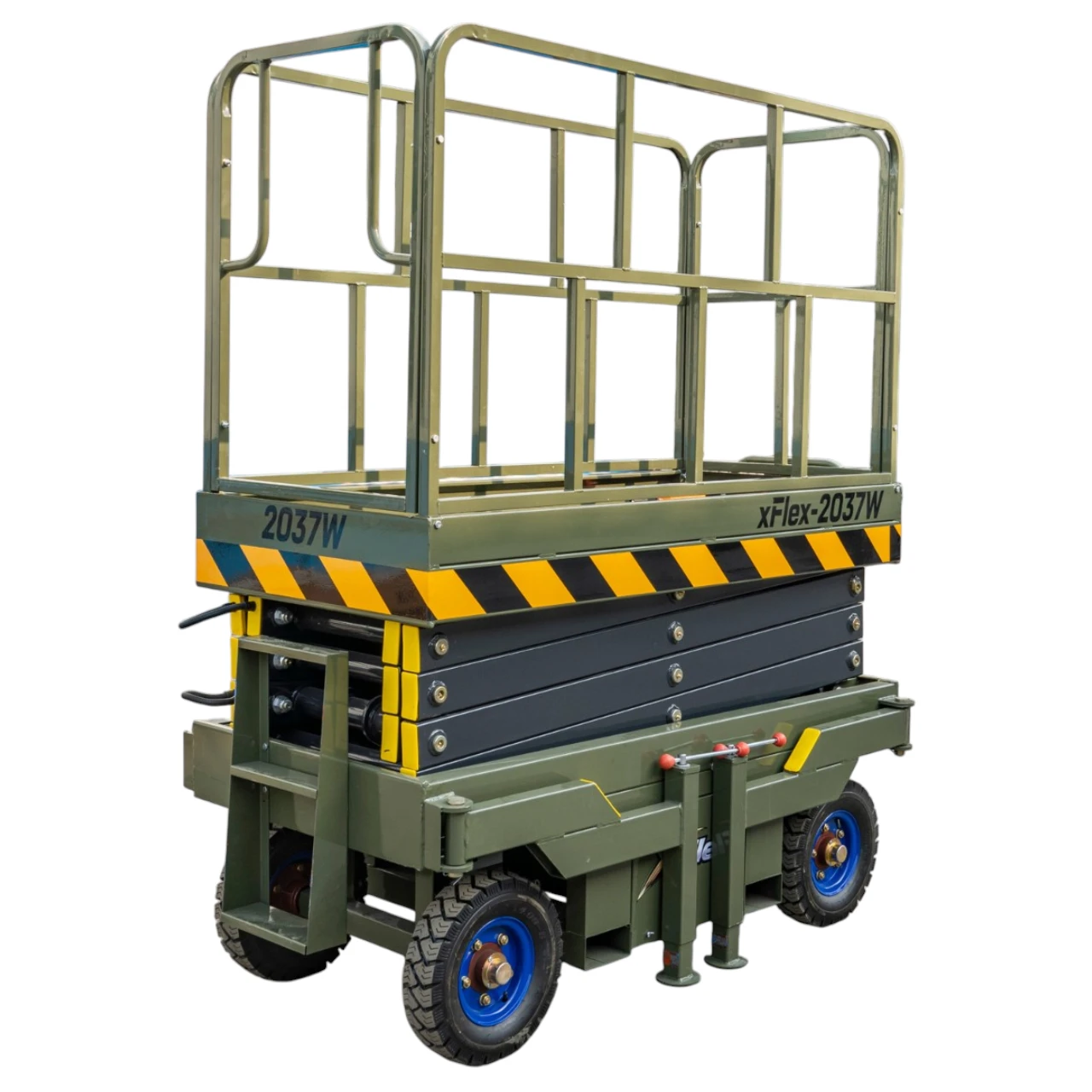 TYPHON xFlex-2037W Walk-Behind Scissor Lift comes with 20ft Working Height and Manual outriggers 1102 lbs load capacity 110V Electric - Image 4