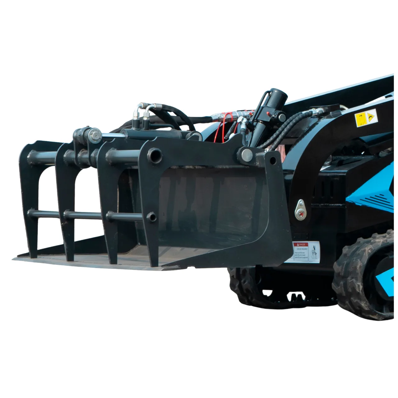 Heavy-Duty Solid Bottom Grapple Bucket for TYPHON STOMP X1300 & STOMP 509 Mini Skid Steers - Image 5
