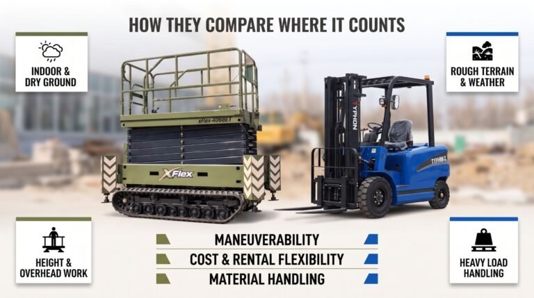Which Is Better for Seasonal Construction Work: Scissor Lift or Forklift?
