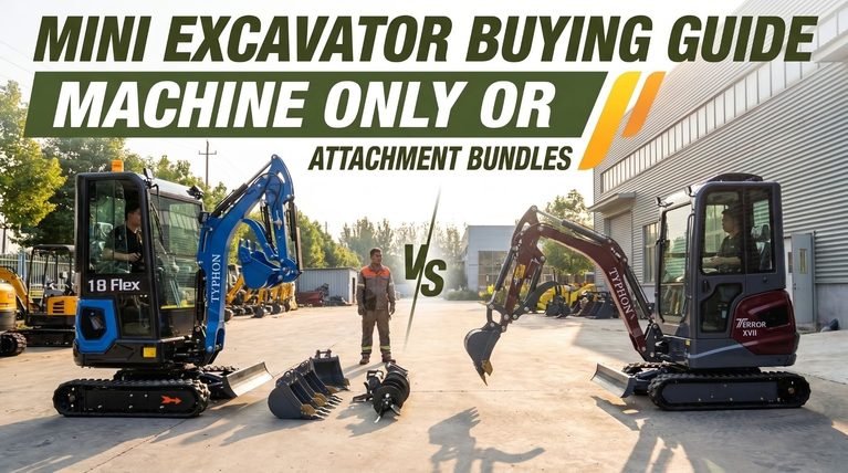 Mini Excavator Buying Guide for Machine Only or Attachment Bundles